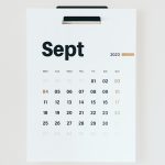 a calendar with the word sep on it